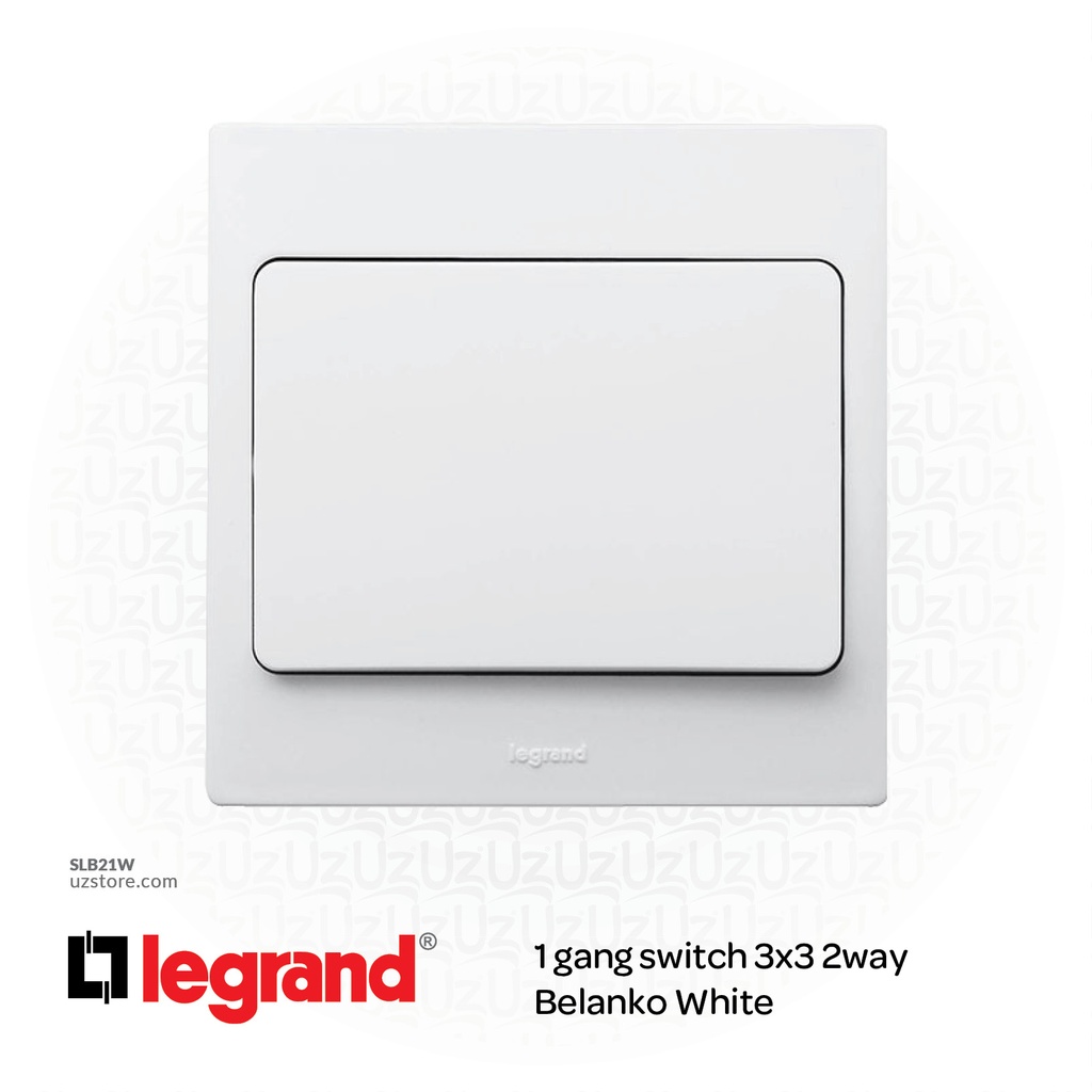 1 gang switch 3*3 2way Legrand Belanko White
