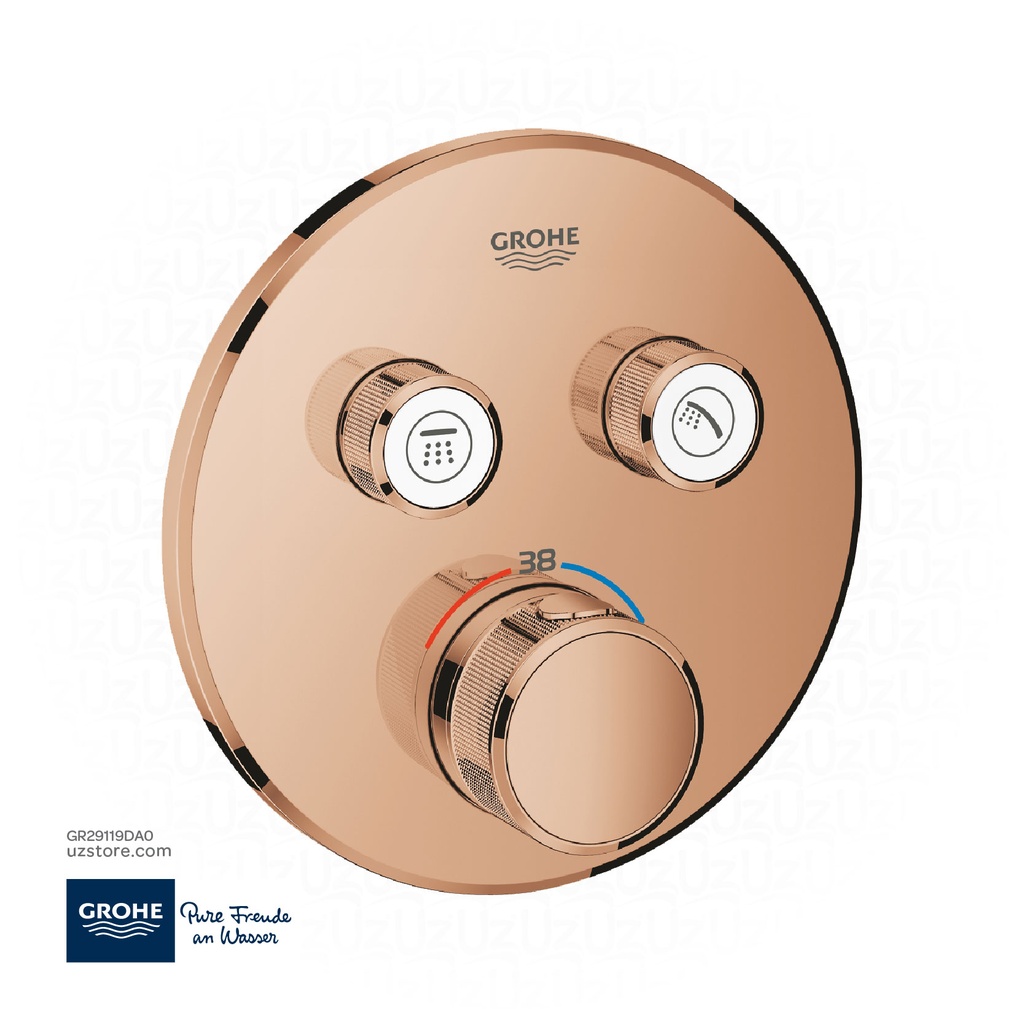GROHE Grohtherm SmartControl Safety mixer for concealed installation with 2 valves , 29119DA0 , warm sunset