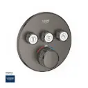 GROHE Grohtherm SmartControl Safety mixer for concealed installation with 3 valves , 29121AL0 , brushed hard graphite