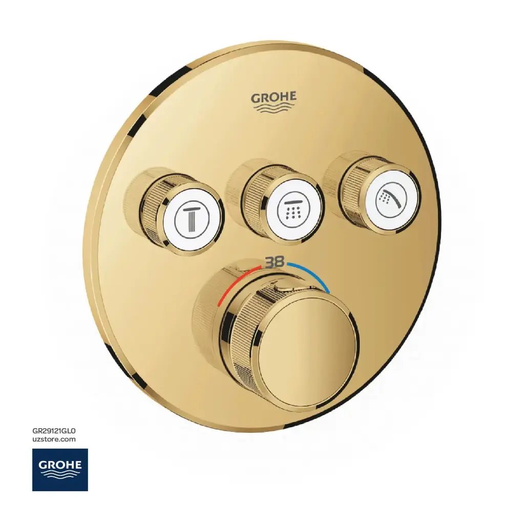 GROHE Grohtherm SmartControl Safety mixer for concealed installation with 3 valves , 29121GL0 , cool sunrise