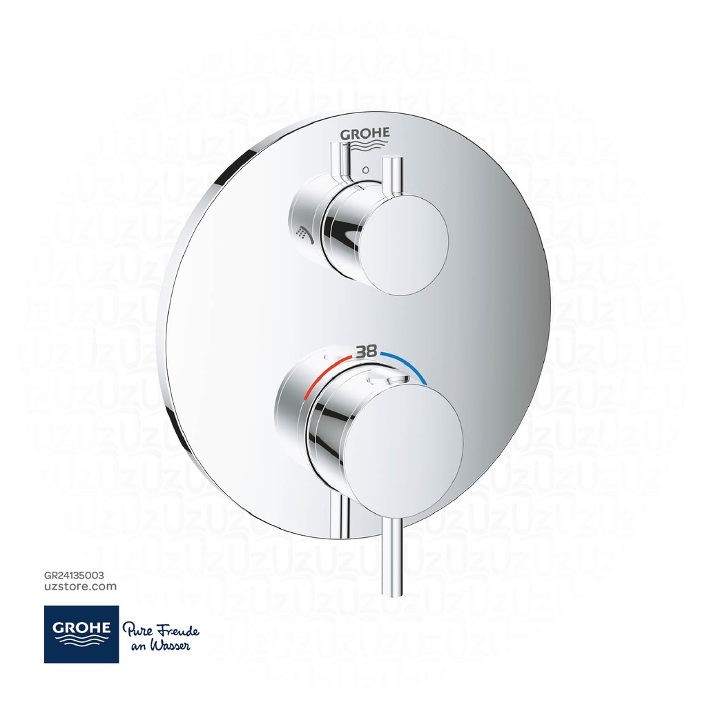 GROHE Atrio Safety shower mixer for 2 outlets with integrated shut off/diverter valve , 24135003 , chrome