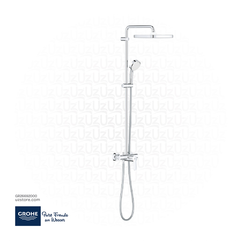 GROHE Tempesta Cosmopolitan System 250 Cube Shower system with single lever mixer for wall mounting , 26692000 , chrome