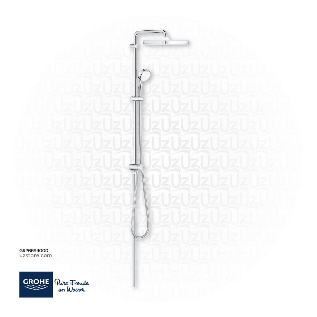 GROHE Tempesta Cosmopolitan System 250 Cube Shower system with diverter for wall mounting , 26694000 , chrome