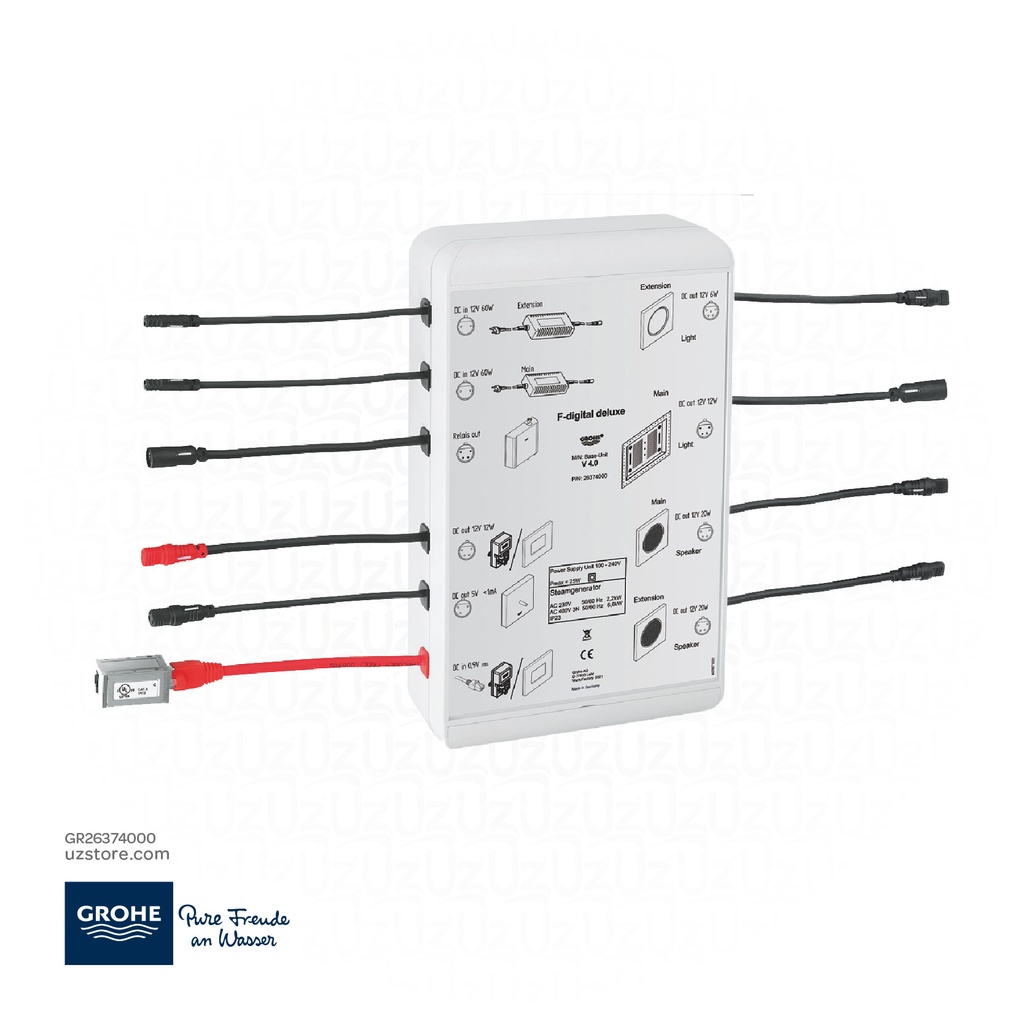 GROHE GROHE F-digital Deluxe Base unit box 4.0 Bluetooth F-Series 40" (BCU V4.0) , 26374000 , chrome