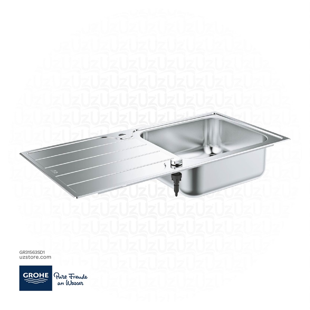 [GR31563SD1] GROHE K500 Stainless steel sink with drainer , 31563SD1 , stainless steel