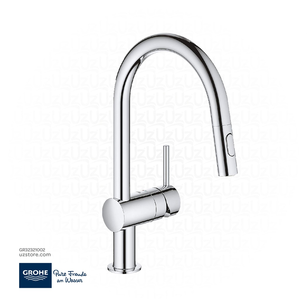 [GR32321002] جروهي مينتا  خلاط مغسلة مطبخ بمقبض فردي C-spout Dual Spray 32321002