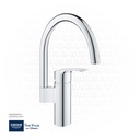جروهي يوروسمارت  خلاط مغسلة مطبخ بمقبض فردي C-spout 33202003