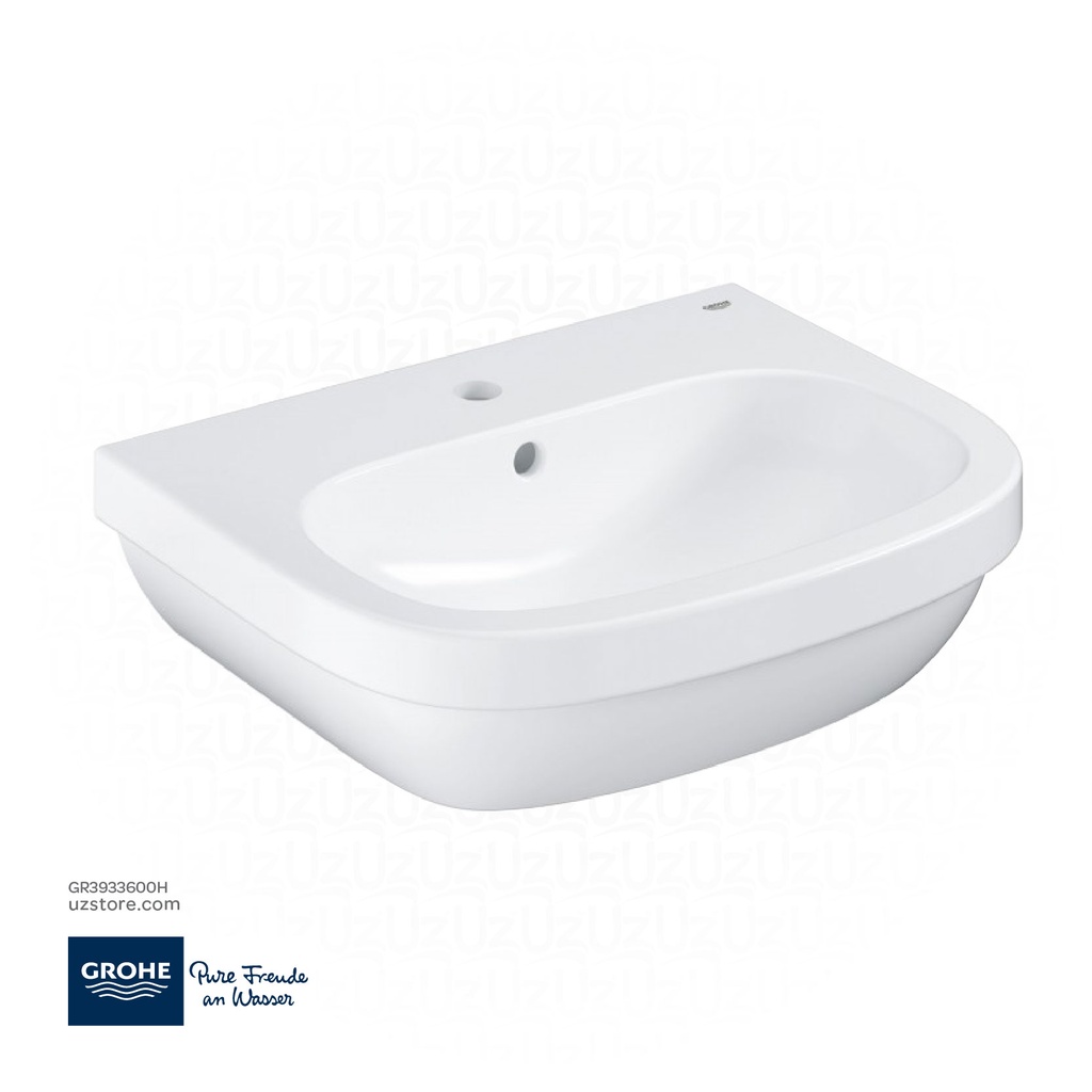 [GR3933600H] GROHE Euro Ceramic Wash basin 55 with PureGuard , 3933600H , alpine white