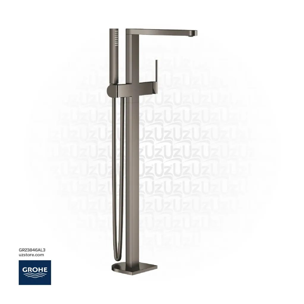GROHE GROHE Plus Single-lever bath mixer 1/2" , floor mounted , 23846AL3 , brushed hard graphite