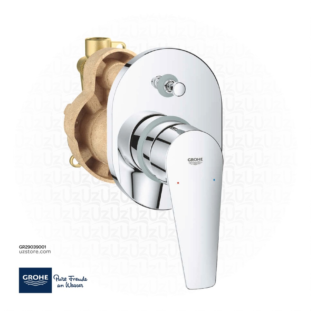 GROHE BauEdge Single-lever bath mixer 1/2" , 29039001 , chrome