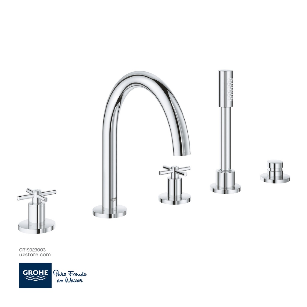 GROHE Atrio 5-hole bath/shower combination , 19923003 , chrome