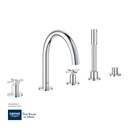 GROHE Atrio 5-hole bath/shower combination , 19923003 , chrome