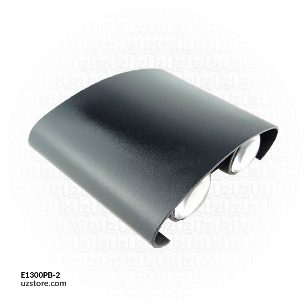 مصباح جدار خارجي أسود اناره صفراء LED 4*3W