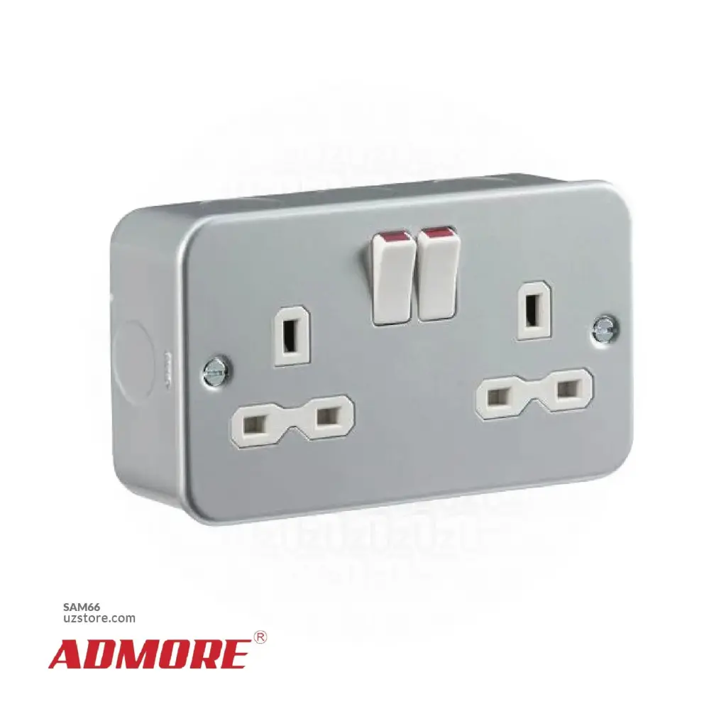 Metal Glad Double Socket 3*6 Admore