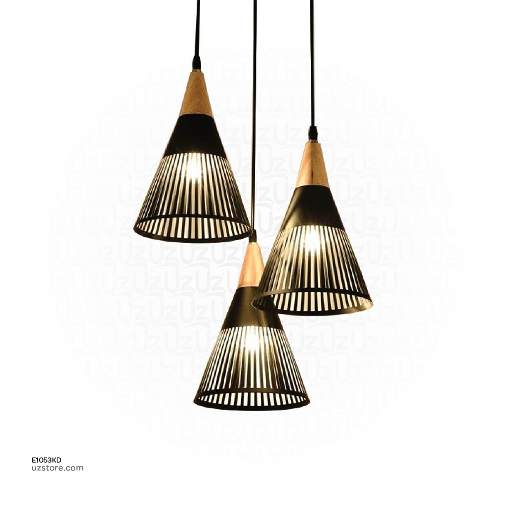 مصباح معلق 7760/3 أسود 180*250