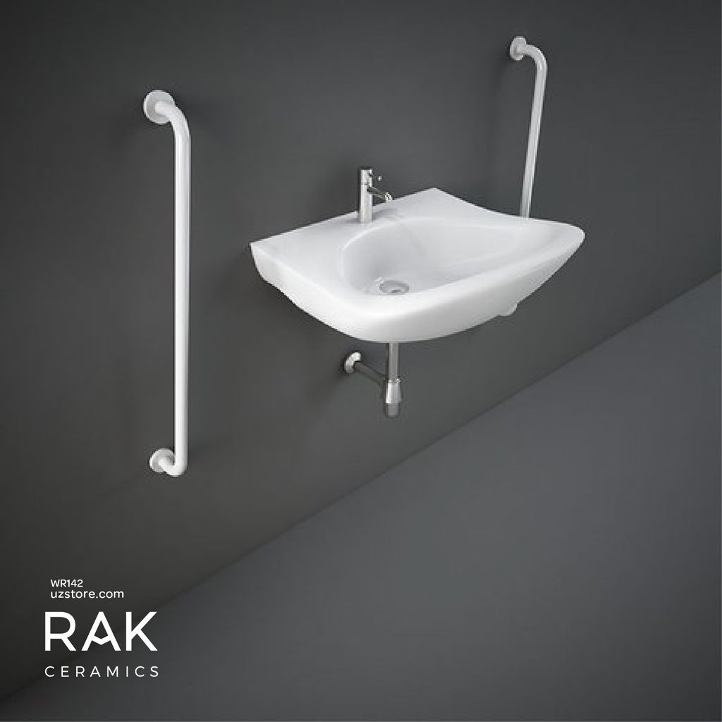 RAK Ceramic BELLA DISABLED WASH BASIN WALL HUNG 61CM BL0101AWHA + OC42