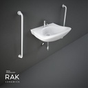 RAK Ceramic BELLA DISABLED WASH BASIN WALL HUNG 61CM BL0101AWHA + OC42