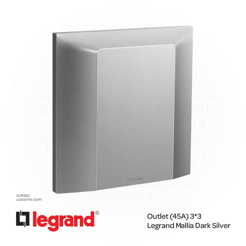 Outlet (45A) 3*3 Legrand Mallia Dark Silver
