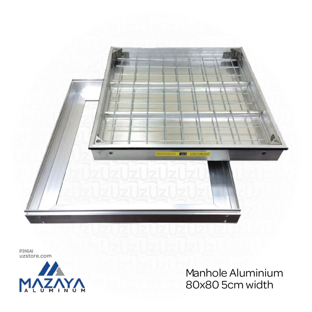 [P316AI] Mazaya Manhole Aluminium 80x80 5cm width
