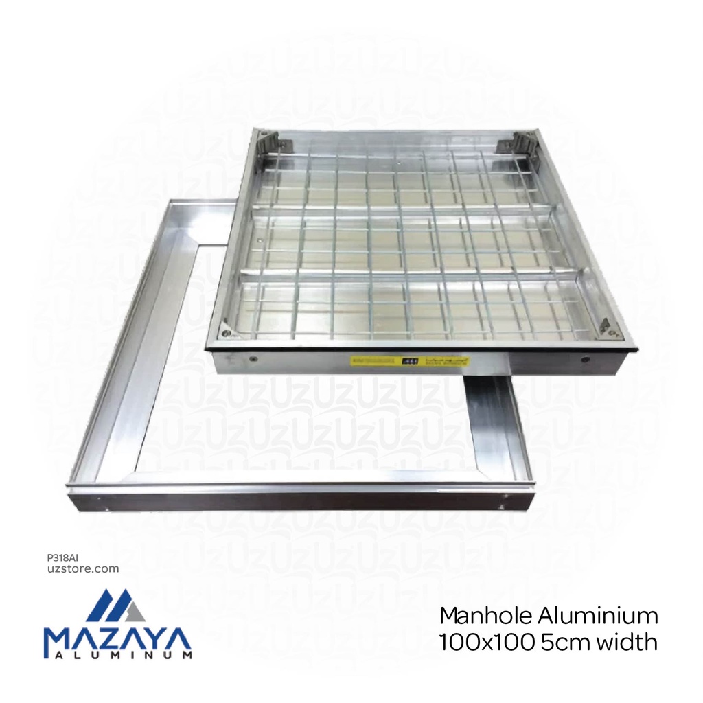 [P318AI] Mazaya Manhole Aluminium 100x100 5cm width
