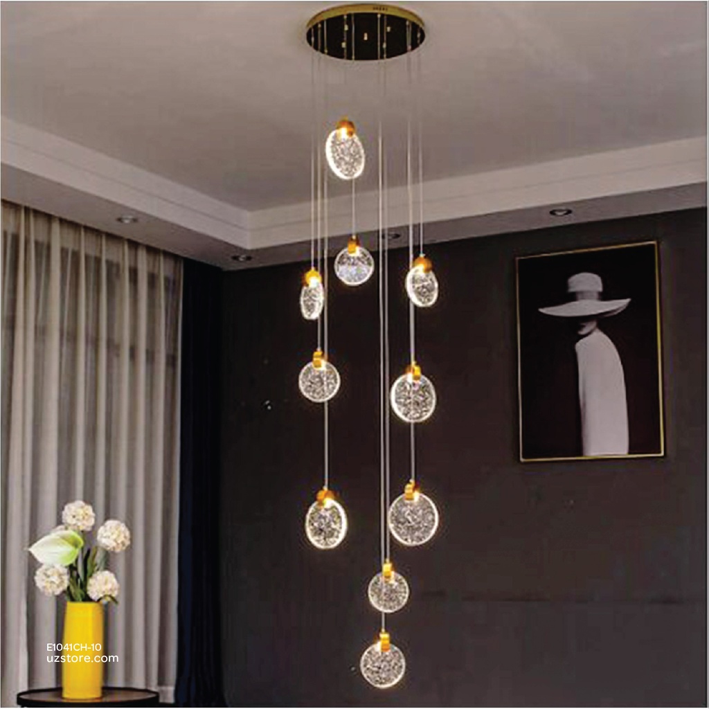 Chandelier 9425/10 GD crystal Q50 H250 50W