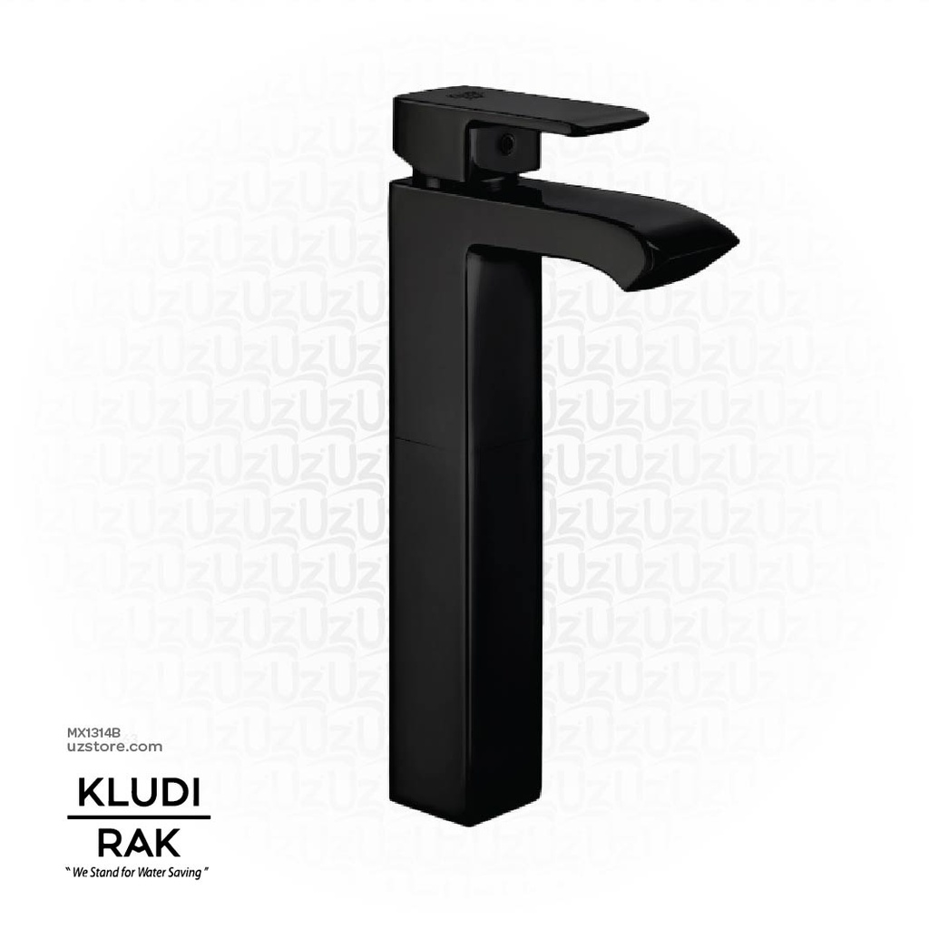 KLUDI RAK Single Lever Basin Mixer DN15 With Raised Base RAK14121-03.BK1 Black