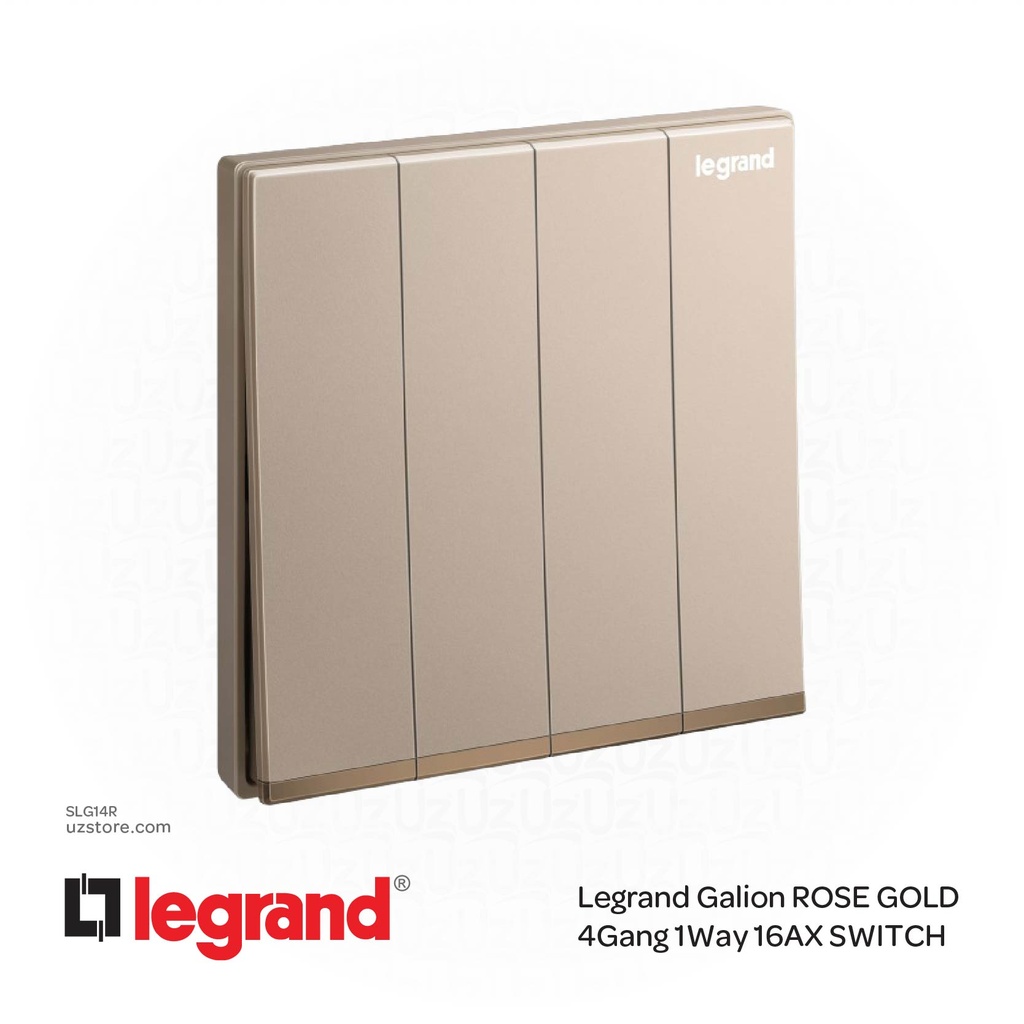 Legrand Galion ROSE GOLD 4Gang 1Way 16AX SWITCH