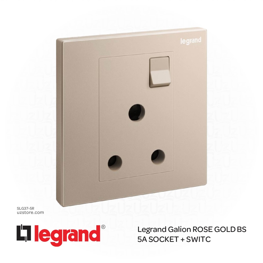 Legrand Galion ROSE GOLD BS 5A SOCKET + SWITC