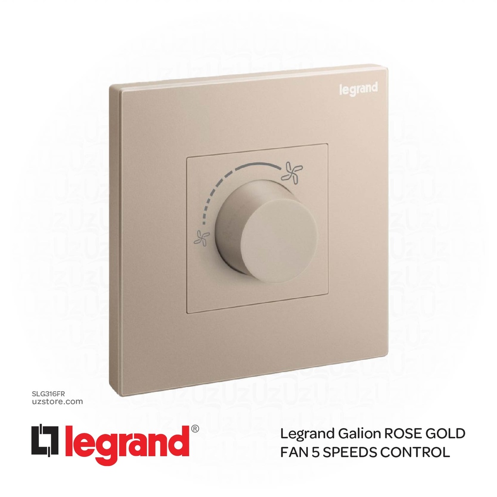 Legrand Galion ROSE GOLD FAN 5 SPEEDS CONTROL