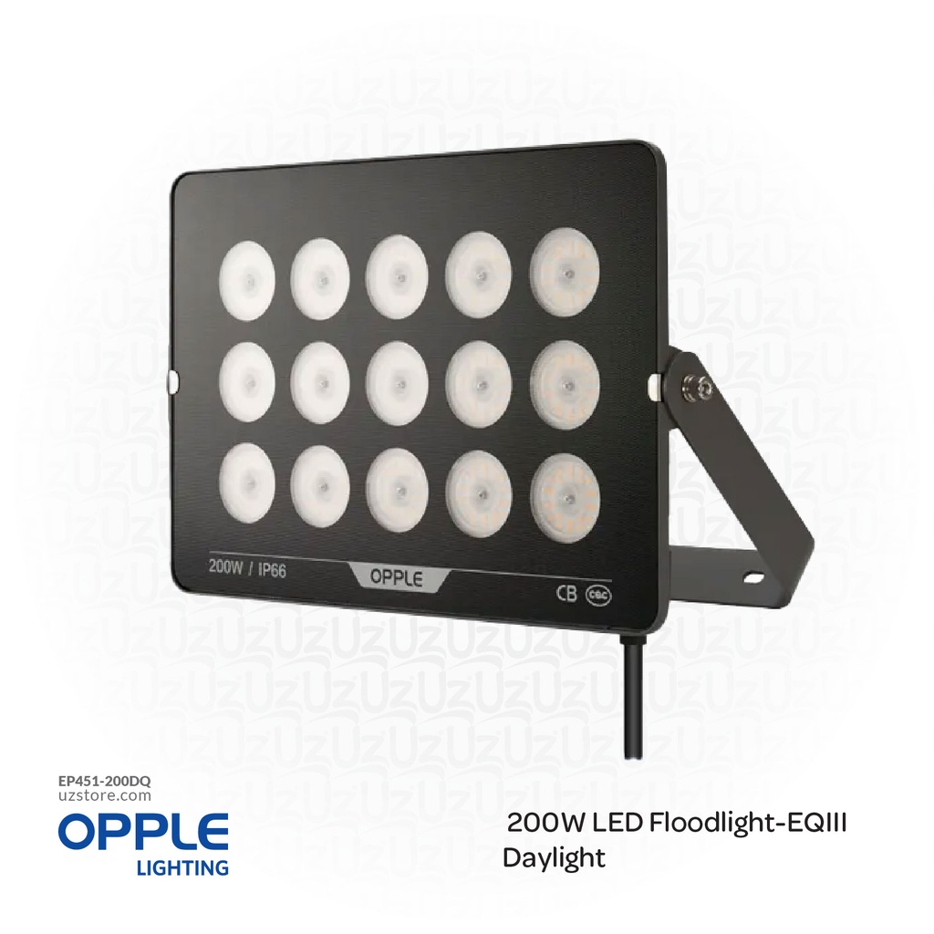 OPPLE LED Flood Light EQIII 200W-6500K-GY-GP-SPD, 6500K Day Light 709000055600/709000113200