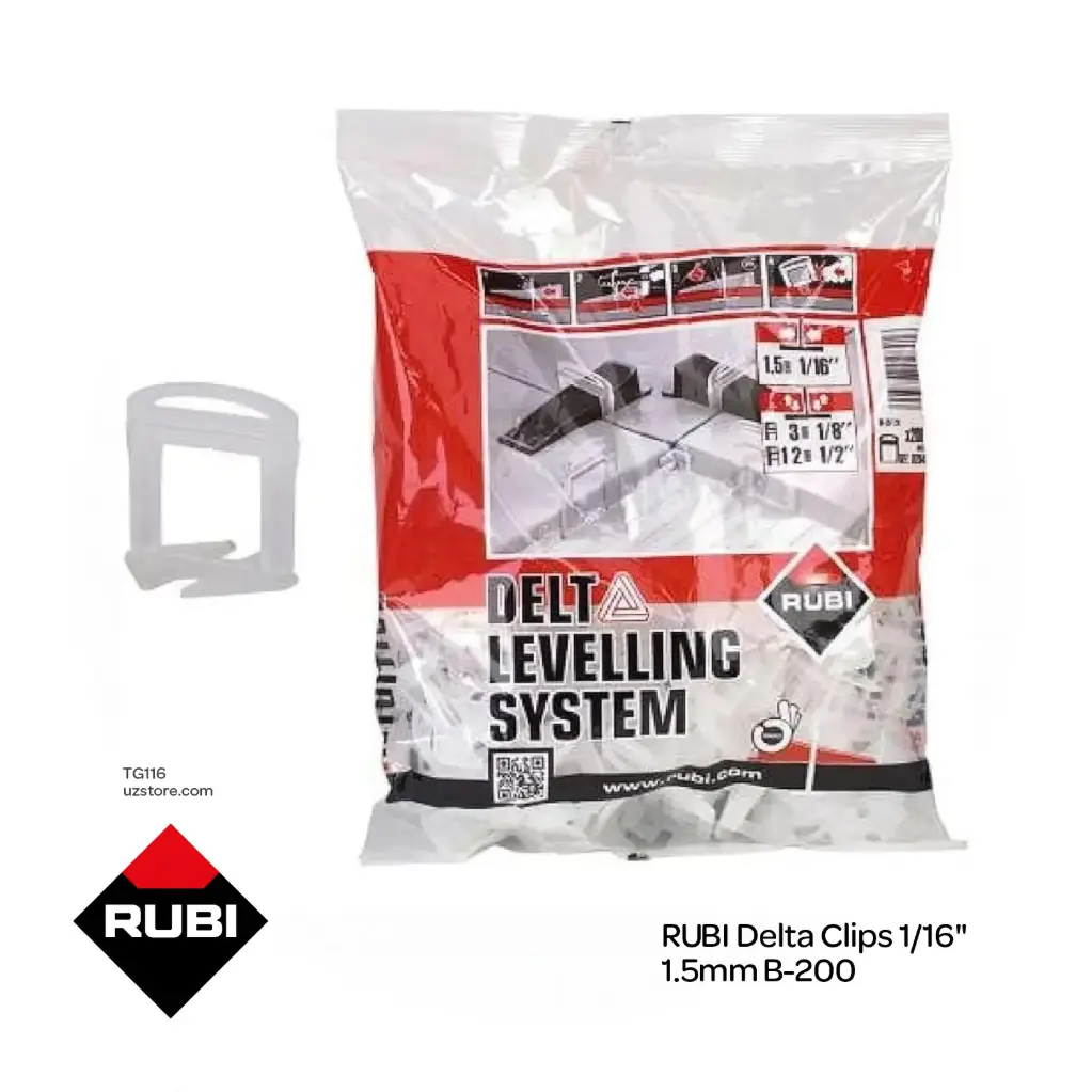 [2841] RUBI Delta Clips 1/16" 1.5mm B-200 (02841)