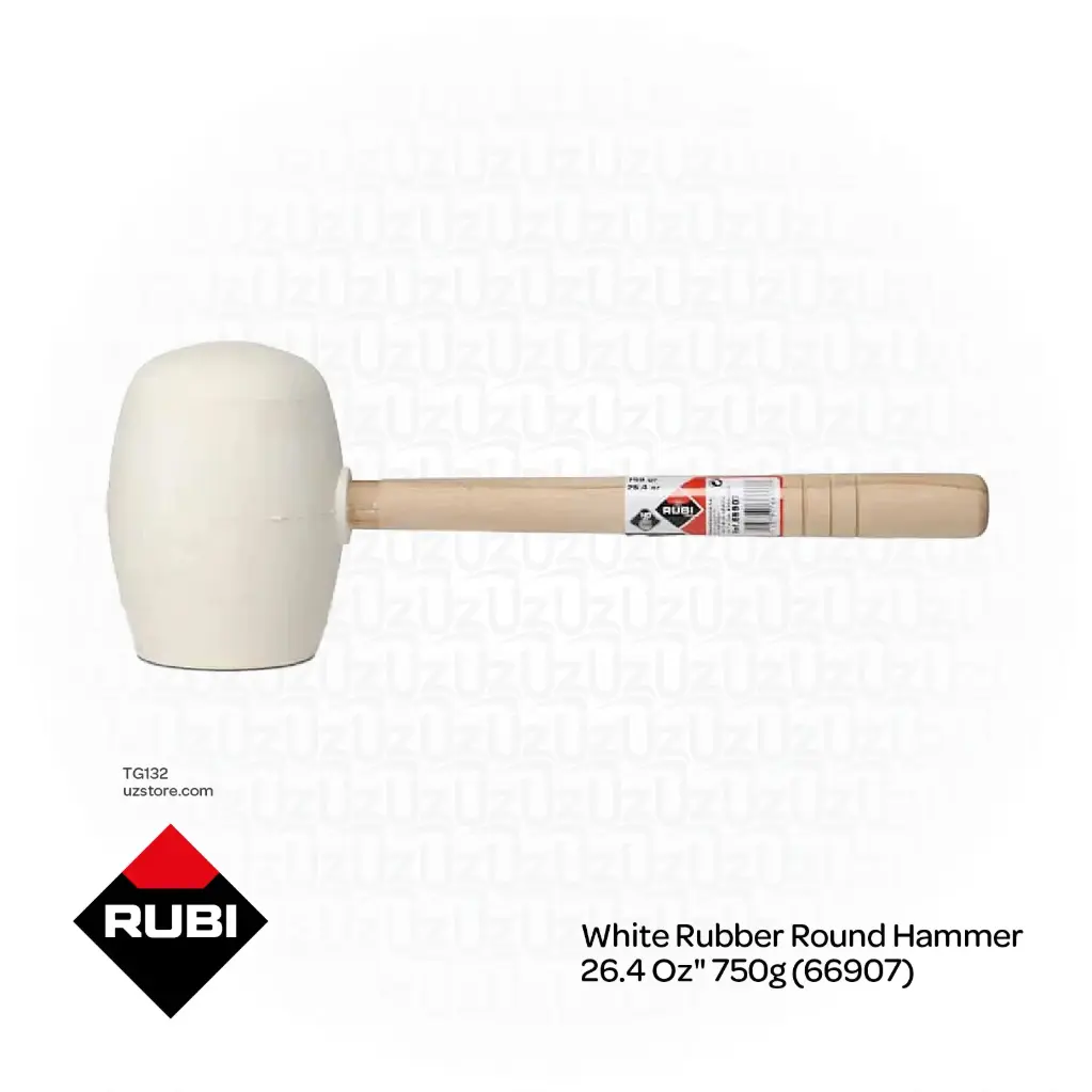 RUBI White Rubber Round Hammer 26.4 Oz" 750g (66907)