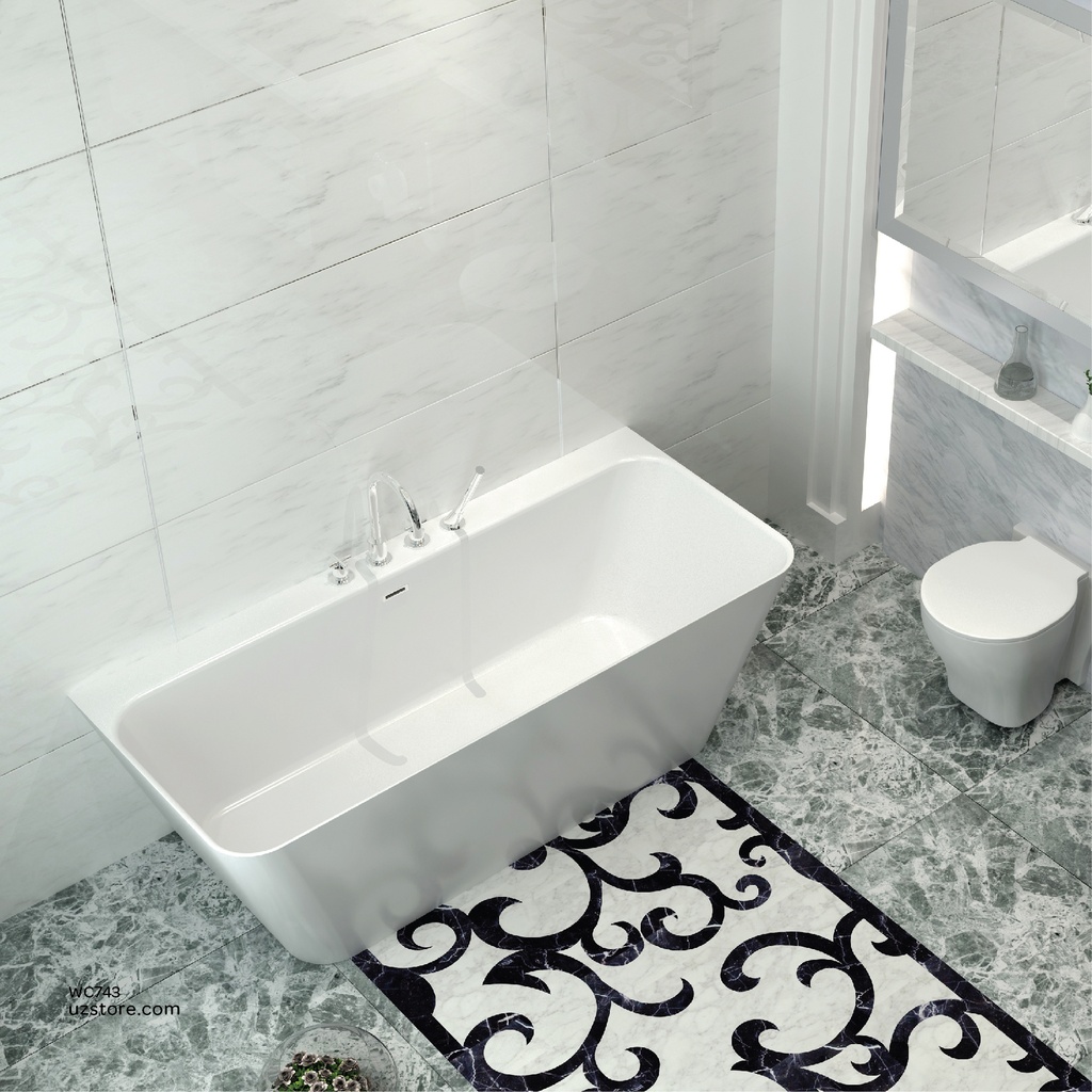 PolyMarble BathTub with Pop-up KZA-1885-1700 1700*750*550