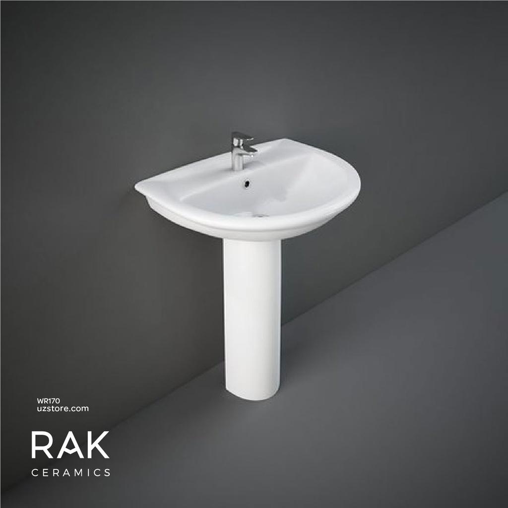 RAK-Karla Wash Basin With  Full Pedestal KR0501AWHA, KR0102AWHA