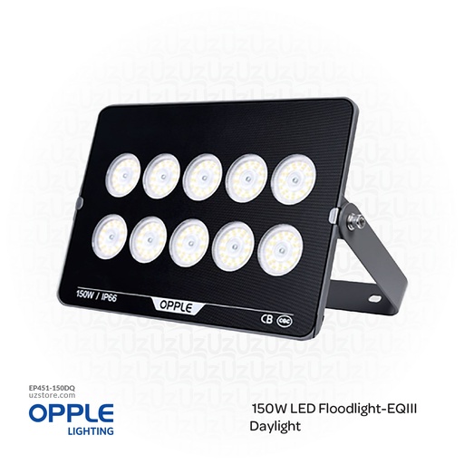 [EP451-150DQ] أوبل إضاءة ليد كشاف 150 واط باللون الرمادي ، 6500 كلفن لون ضوء نهاري أبيض
 709000055300 OPPLE Floodlight EQ III
