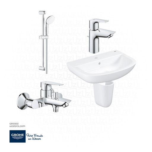 [GRS1202] GROHE Bundle 20 ( Wash Basin + Basin Mixer + Shower mixer +Shower Set )