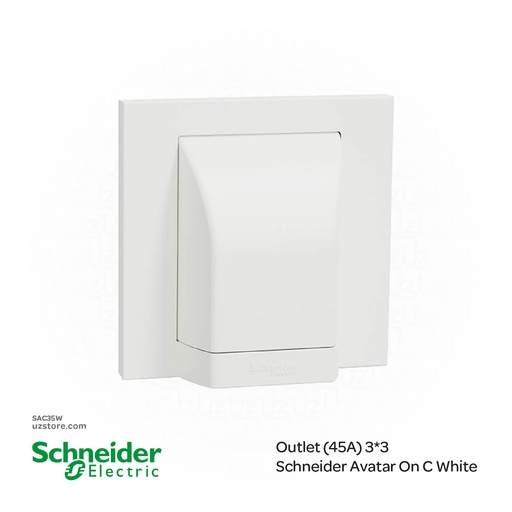 [SAC35W] Outlet (45A) 3*3 Schneider Avatar On C White (E87554WE)