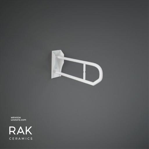 [WR141GW] RAK Ceramic Foldable Grab Bar (WC) WI White SMFOBA02