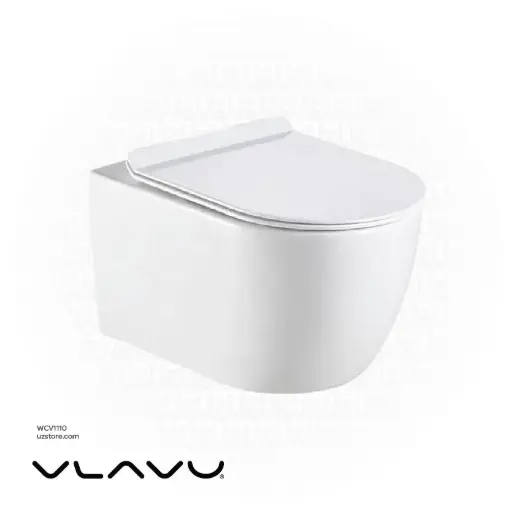 [WCV1110] Vlavu Wall-Hung WC (Tornado Flushing) – P-trap 180mm, UF Cover & Seat, 530×370×310mm, Glossy White – CB.16.0023