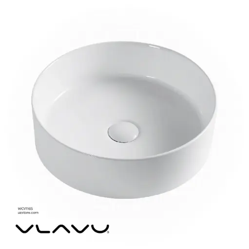 [WCV1165] Vlavu Art Basin (Above Counter) – 360×360×120mm, Glossy White – CB.18.0164-360