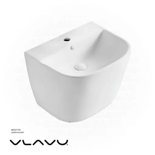 [WCV1173] Vlavu Wall-Hung One-Piece Basin – Fixing to Wall, 510×430×380mm, Glossy White – 247L