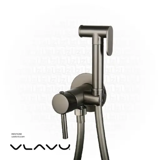 [MXV1101R] Vlavu Concealed Shattaf Set – Cold/Hot Water Mixer, Sprayer, 1.2m PVC Hose – Gun Grey – E-A65012K