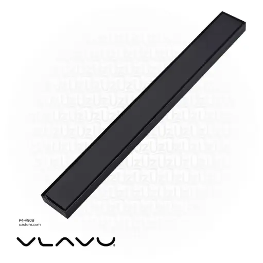 [P4-V80B] Vlavu Linear Drainer (SUS304) – Outlet 50mm (2"), Drainage Accessory, 55×800mm, Matt Black