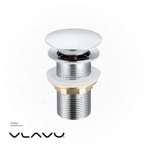 [PV403C] Vlavu Copper Waste Set – Without Overflow Hole – Chrome