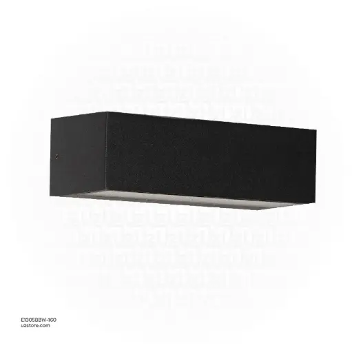 [E1305BBW-160] OPTARA Outdoor Wall Light - 6WW, 3000-3500K, Aluminum+Glass, Matt Black SH-W202312-1/160