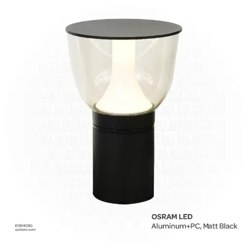 [E1304CBG] كنفيكس - إضاءة خارجية على الجدار - 18 واط، ليد أوسرام، /200×H300mm ، ألومنيوم وبولي كربونات، أسود مطفي،  6157 H30CM WW