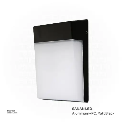 [E1304FBI] KNVIX - Wall Outdoor Light - 18W, SANAN LED, 170×70×215mm, Aluminum+PC, Matt Black,  6094 WW