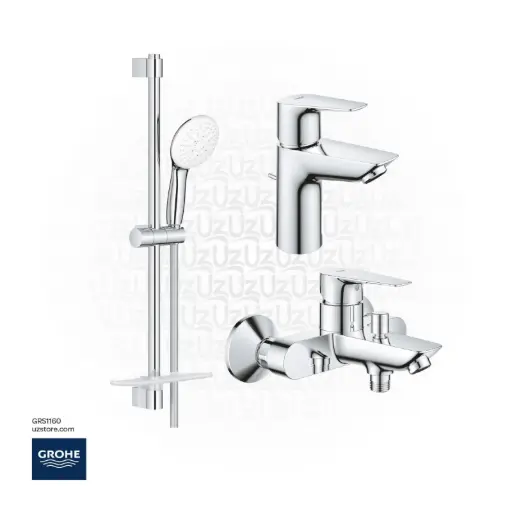[GRS1160] Grohe Bundle 160 (BauEdge Basin Mixer +BauEdge  Shower Mixer + Shower Set 3 sprays )    