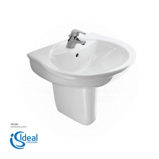 [Wi100] Ideal Standard-Sanremo Wash Basin White 60CM [E7460] & Semi Pedestal White [E7492]