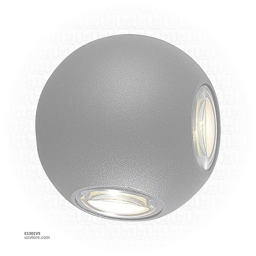 [E1301VS] LED Outdoor Wall LIGHT Ball-shaped W842 4*3W WW Silver AC85V-265V